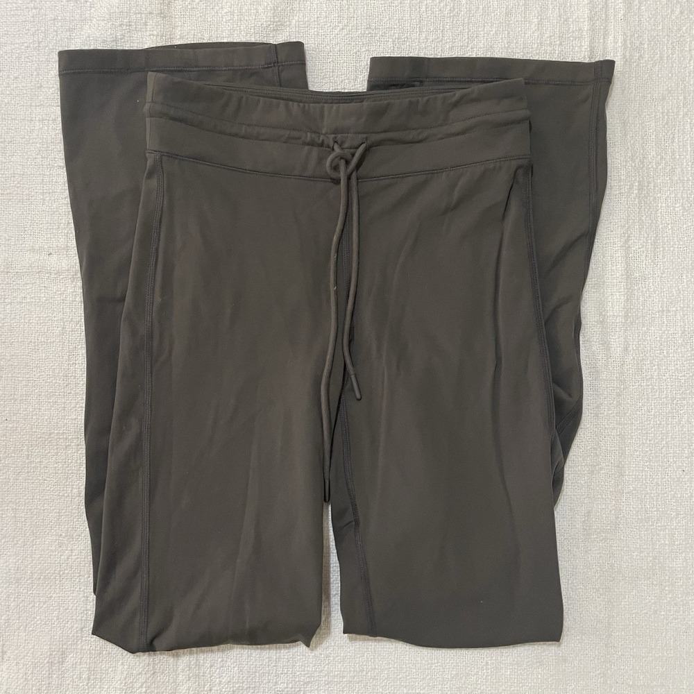 Aero Women's Small Flare Leggings Brown Wide Leg Strech Dwntme Pants Yoga Active